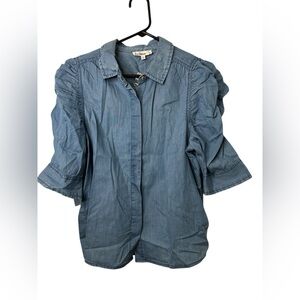 Sam Edelman Light Denim Blue Button-Down Shirt